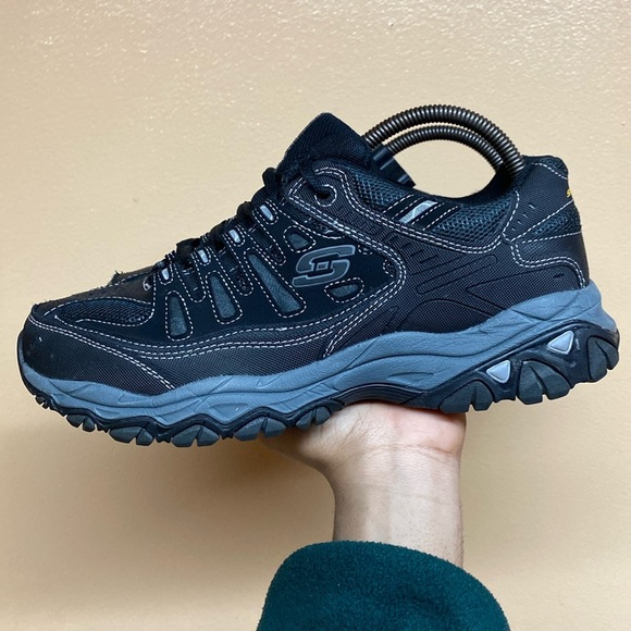 Skechers After Burn Memory Fit Sneakers “Black Charcoal” - Picture 3 of 16